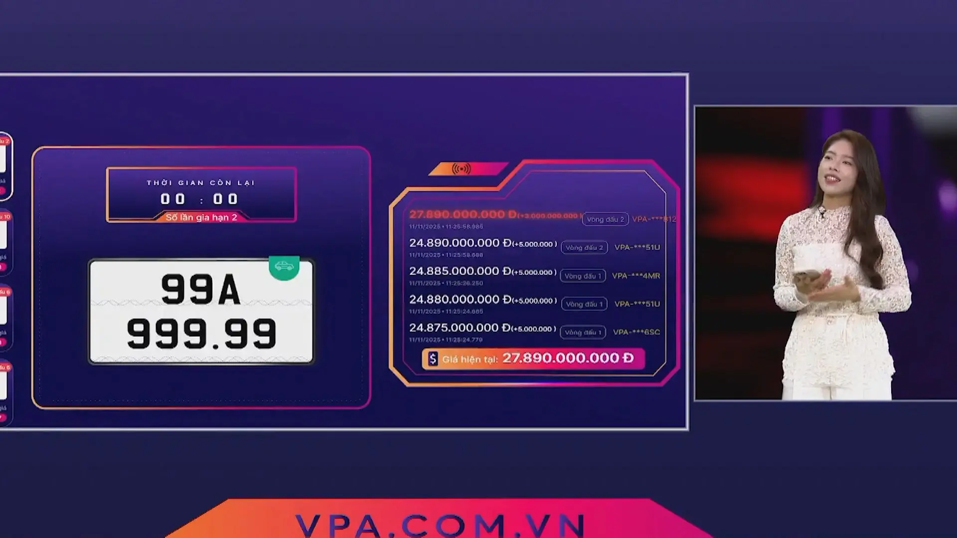 VPA đấu giá 10 biển số, thu ngân sách hơn 30 tỷ đồng